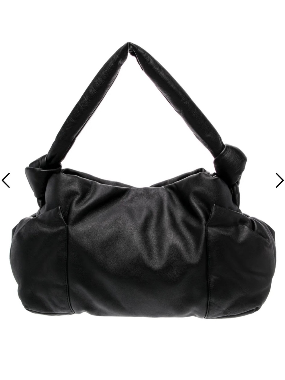 DOROTHEE SCHUMACHER Puffy Soft Calfskin Black Knotted Hobo! Large! New!